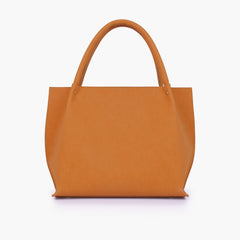 Mustard mocha suede tote bag