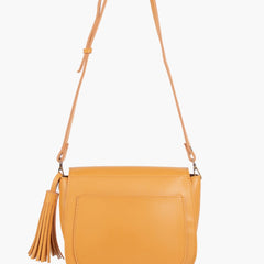 Mustard foldover saddle bag