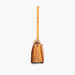 Mustard foldover saddle bag