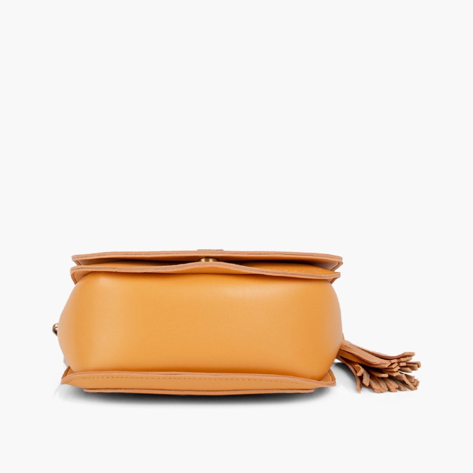 Mustard foldover saddle bag