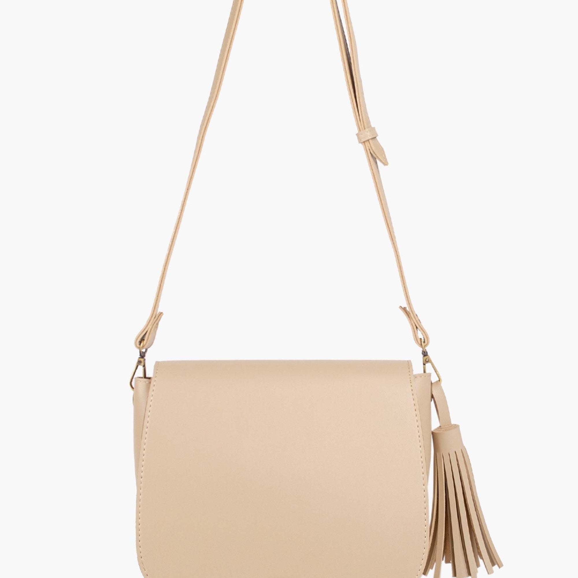 Off-white foldover saddle bag