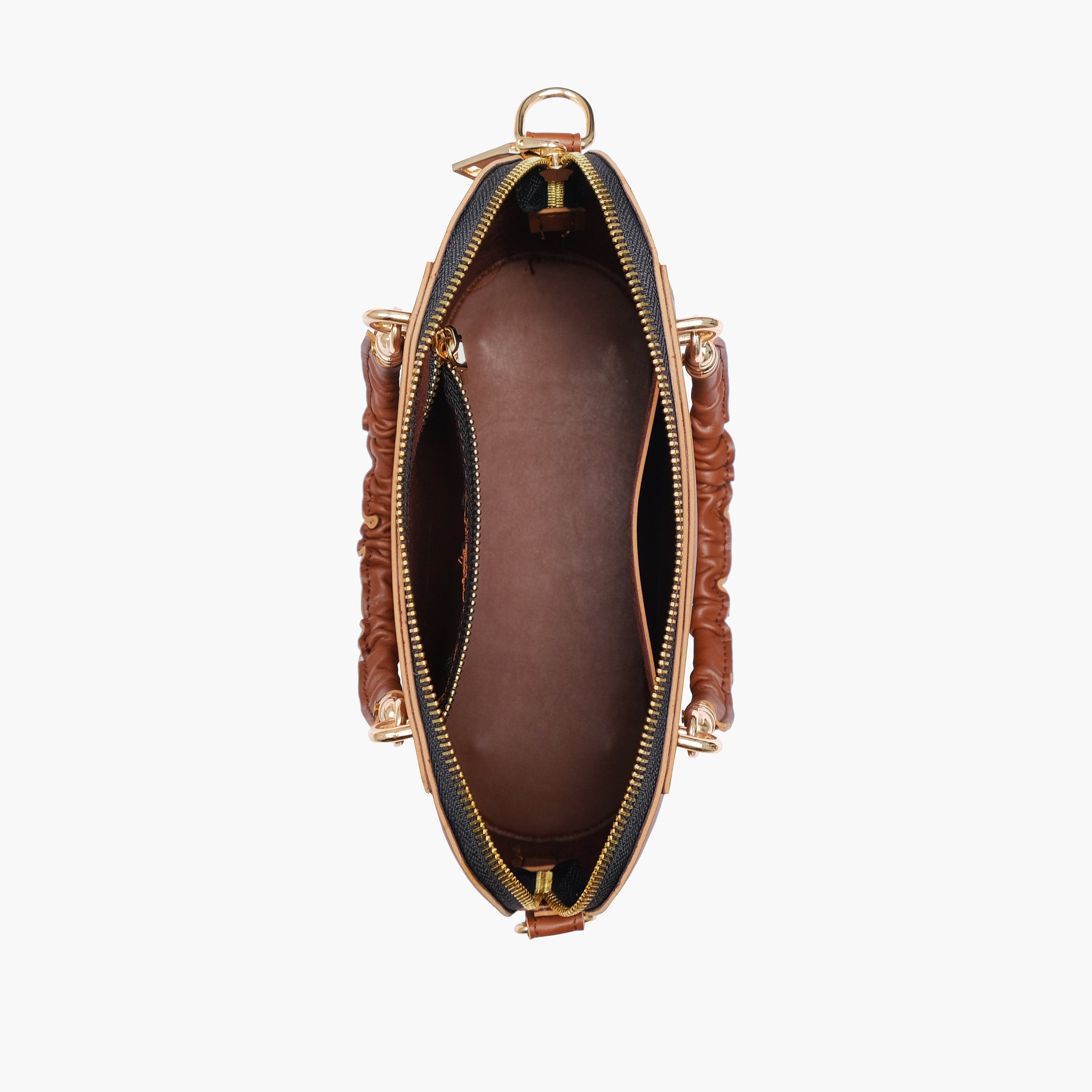 Brown small evening bag