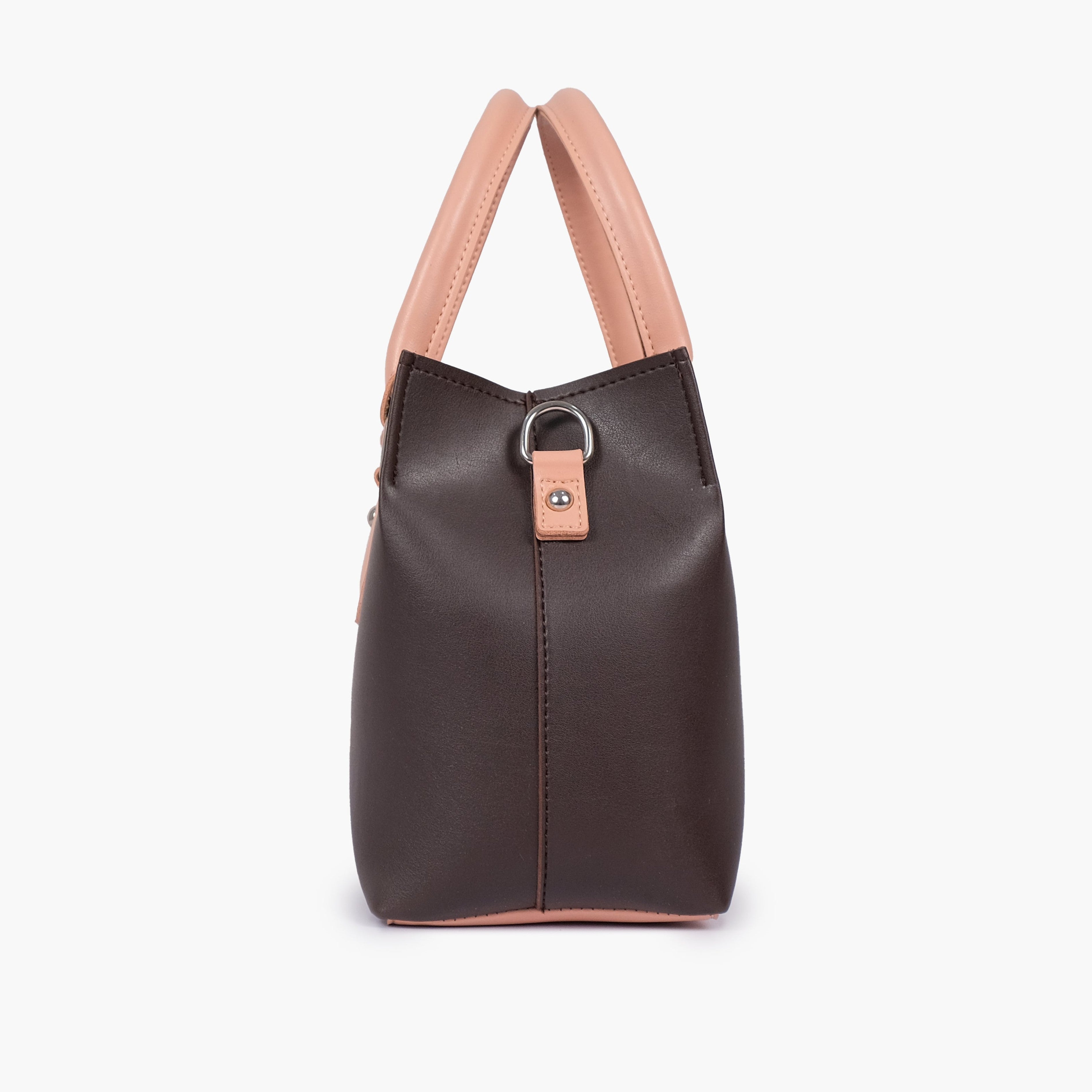 Dark brown small satchel bag