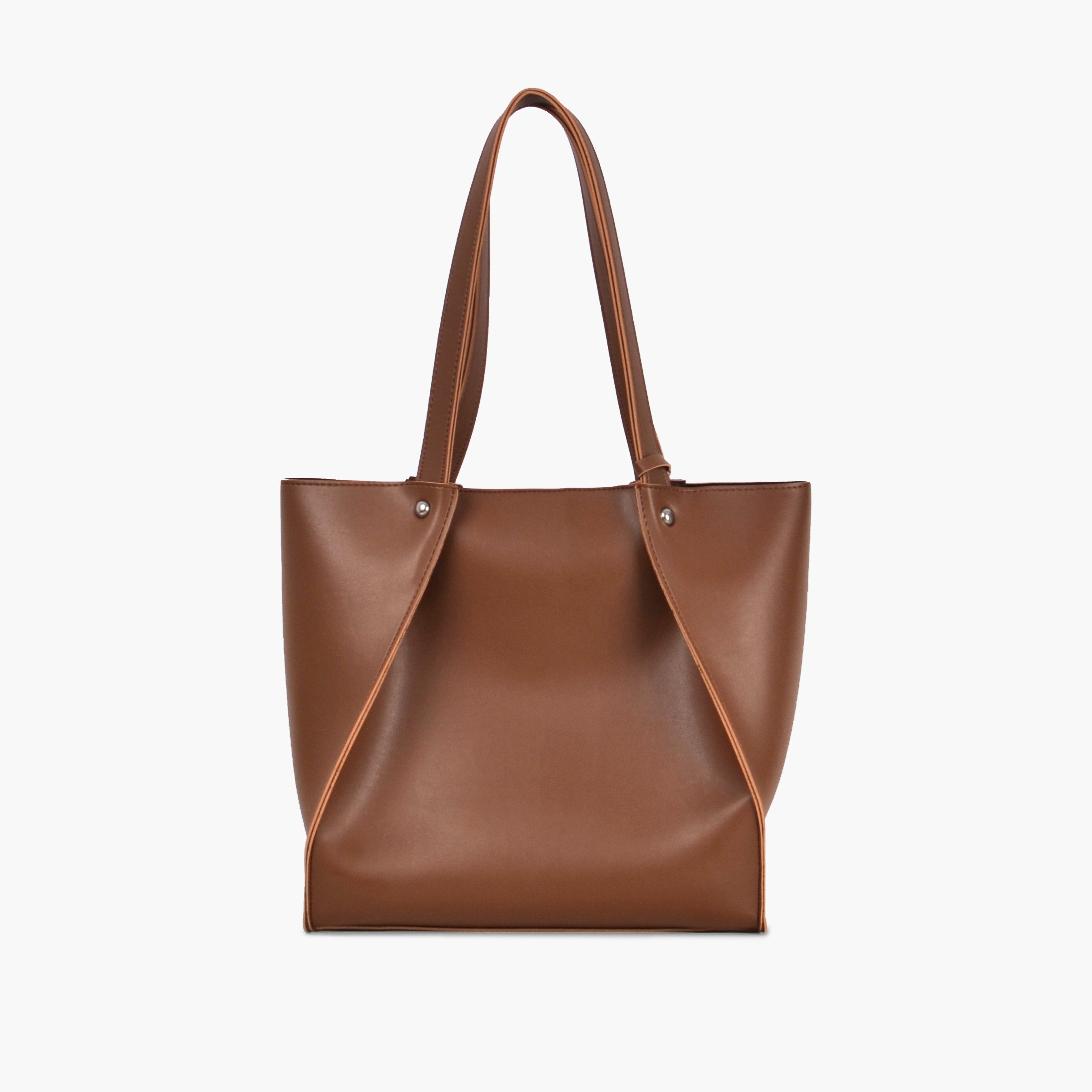 Brown shopping tote bag