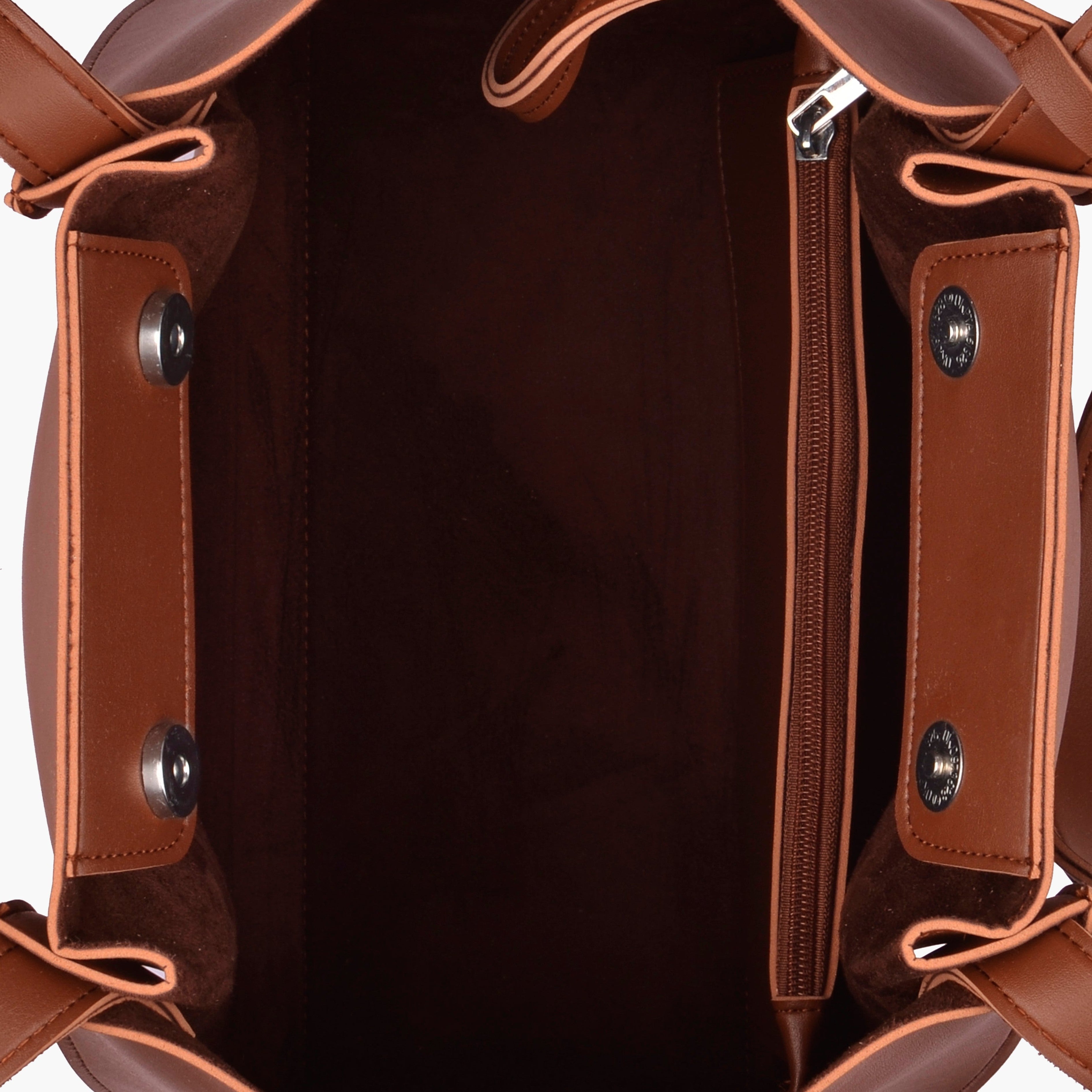 Brown shopping tote bag
