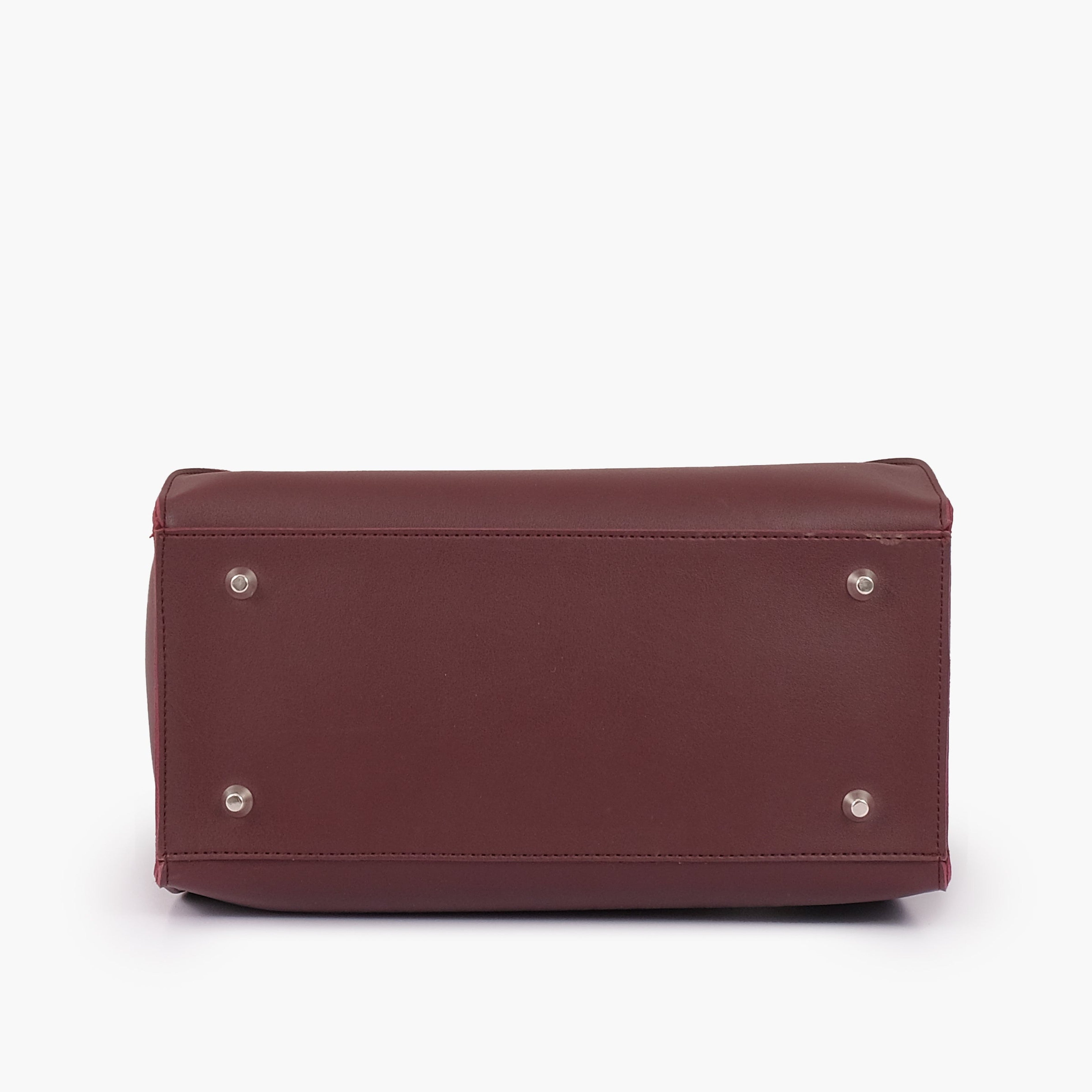 Burgundy shopping tote bag