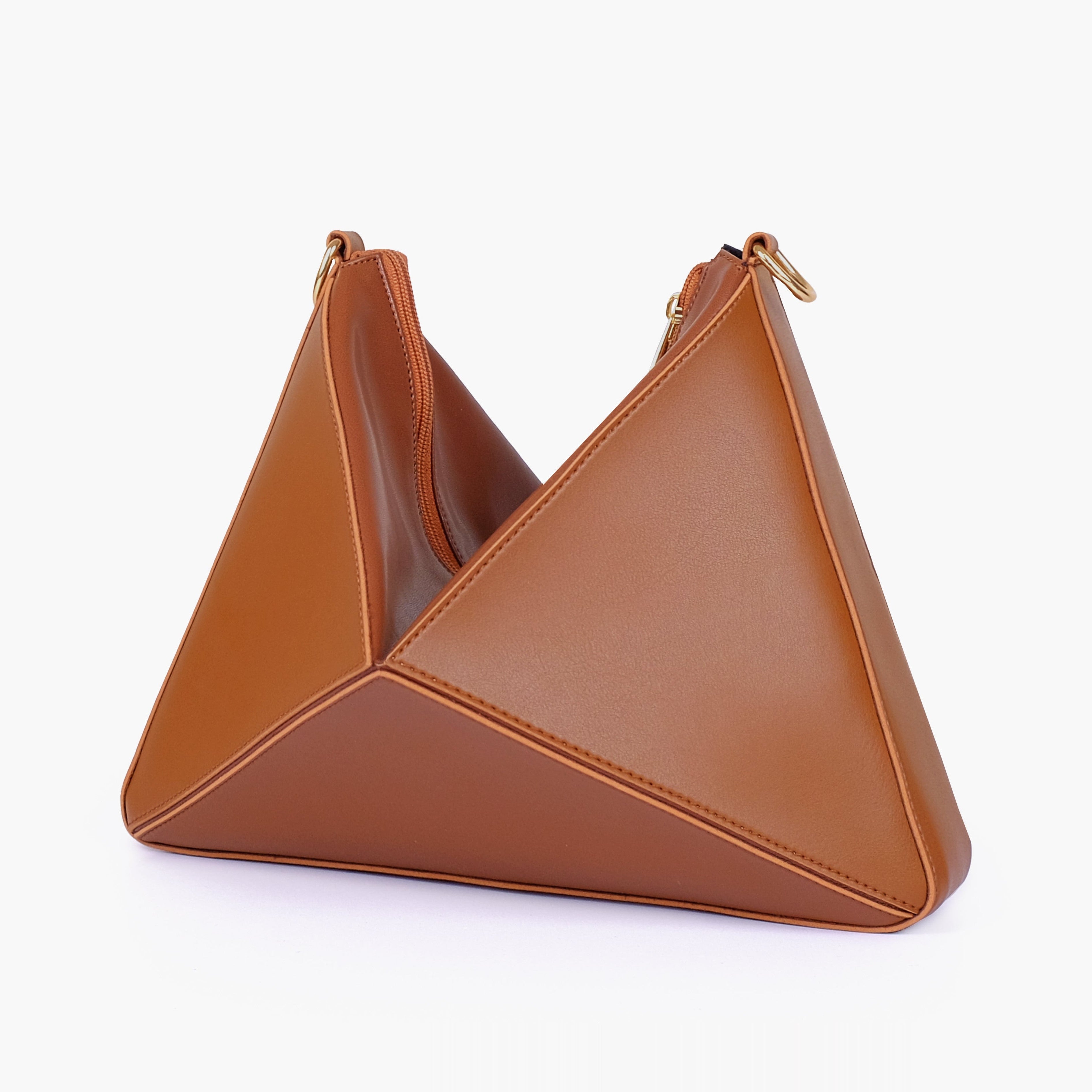 Brown triangle flex bag
