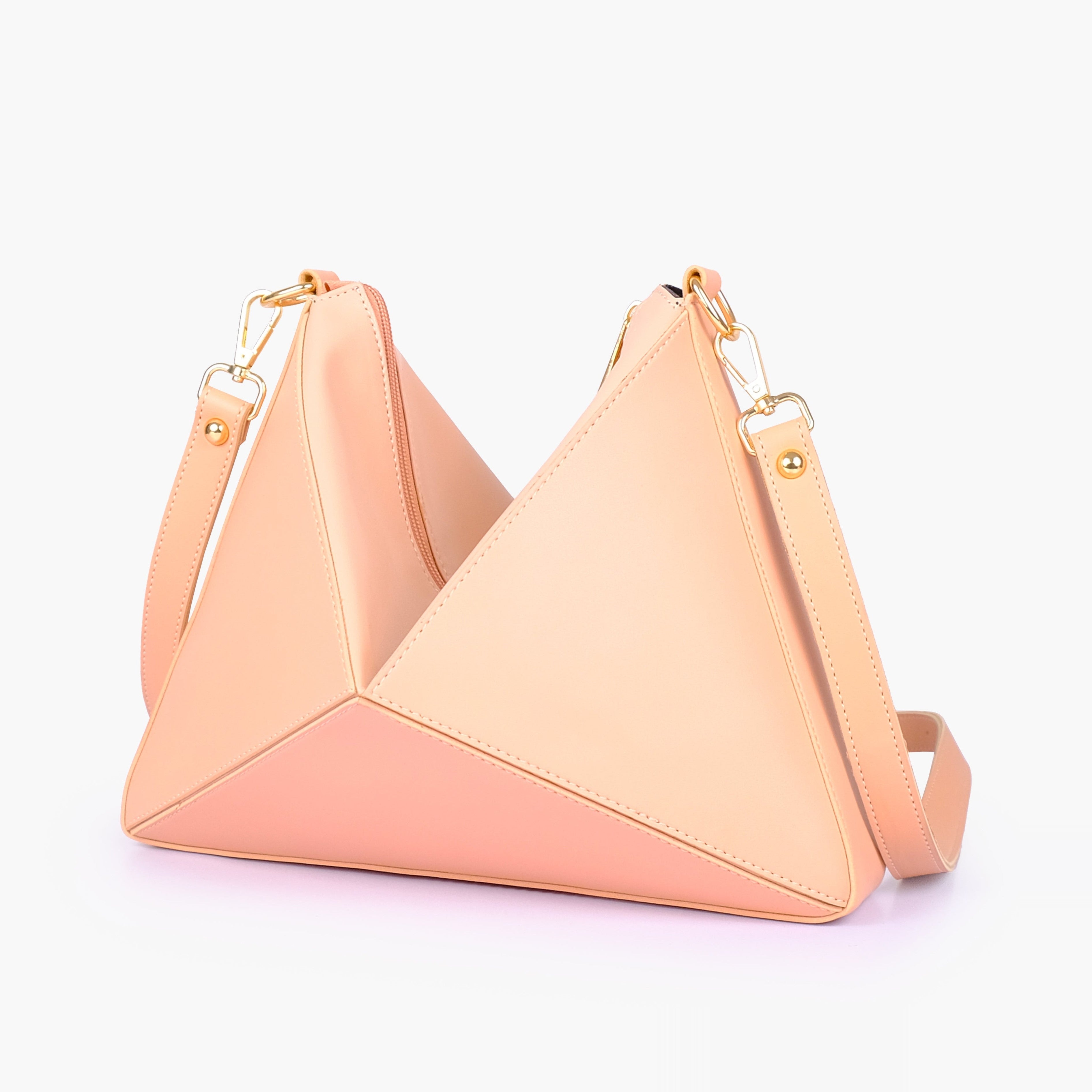 Peach triangle flex bag