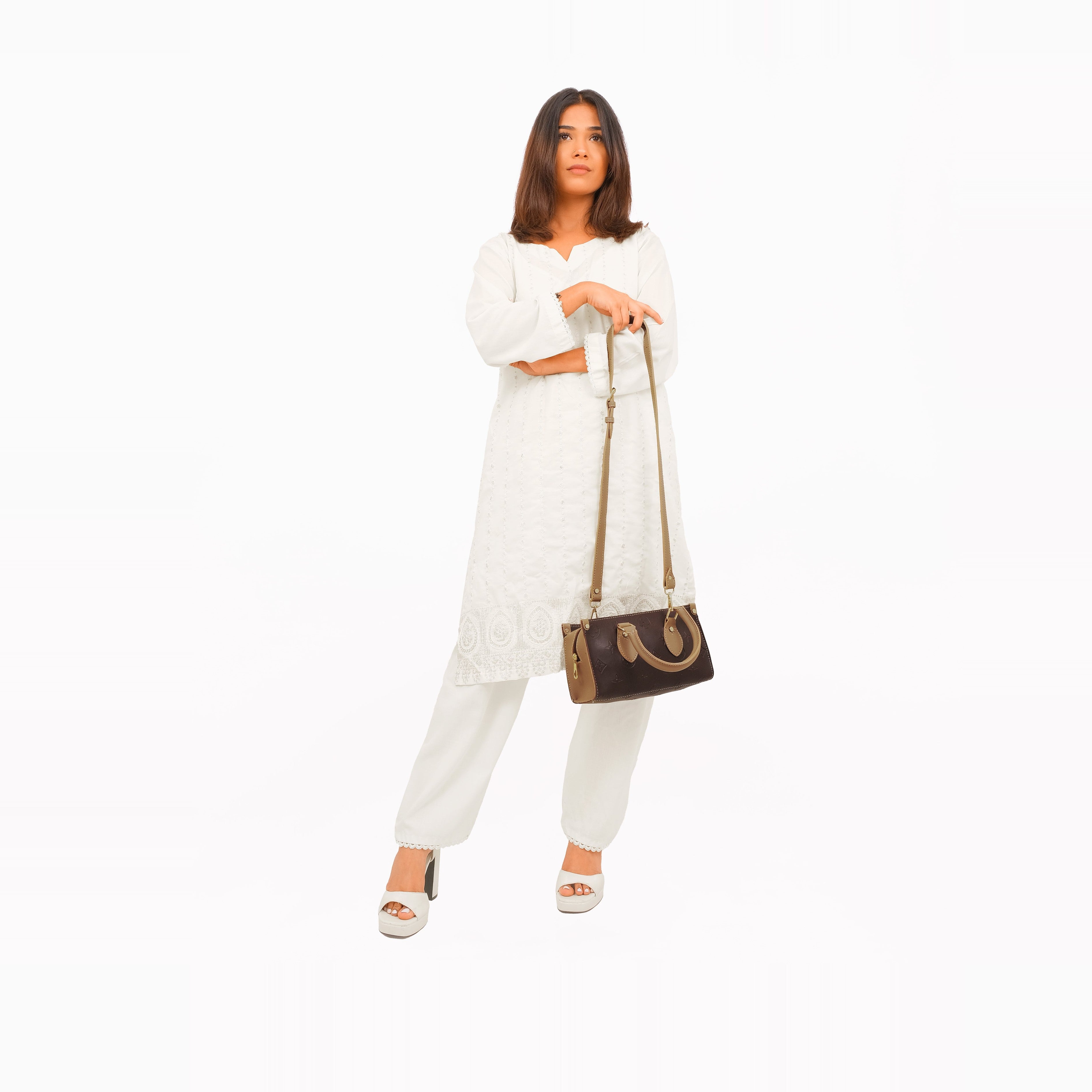 Dark brown and coffee on-the-go mini bag