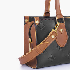 Black and brown on-the-go mini bag