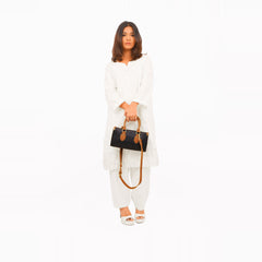 Black and brown on-the-go mini bag