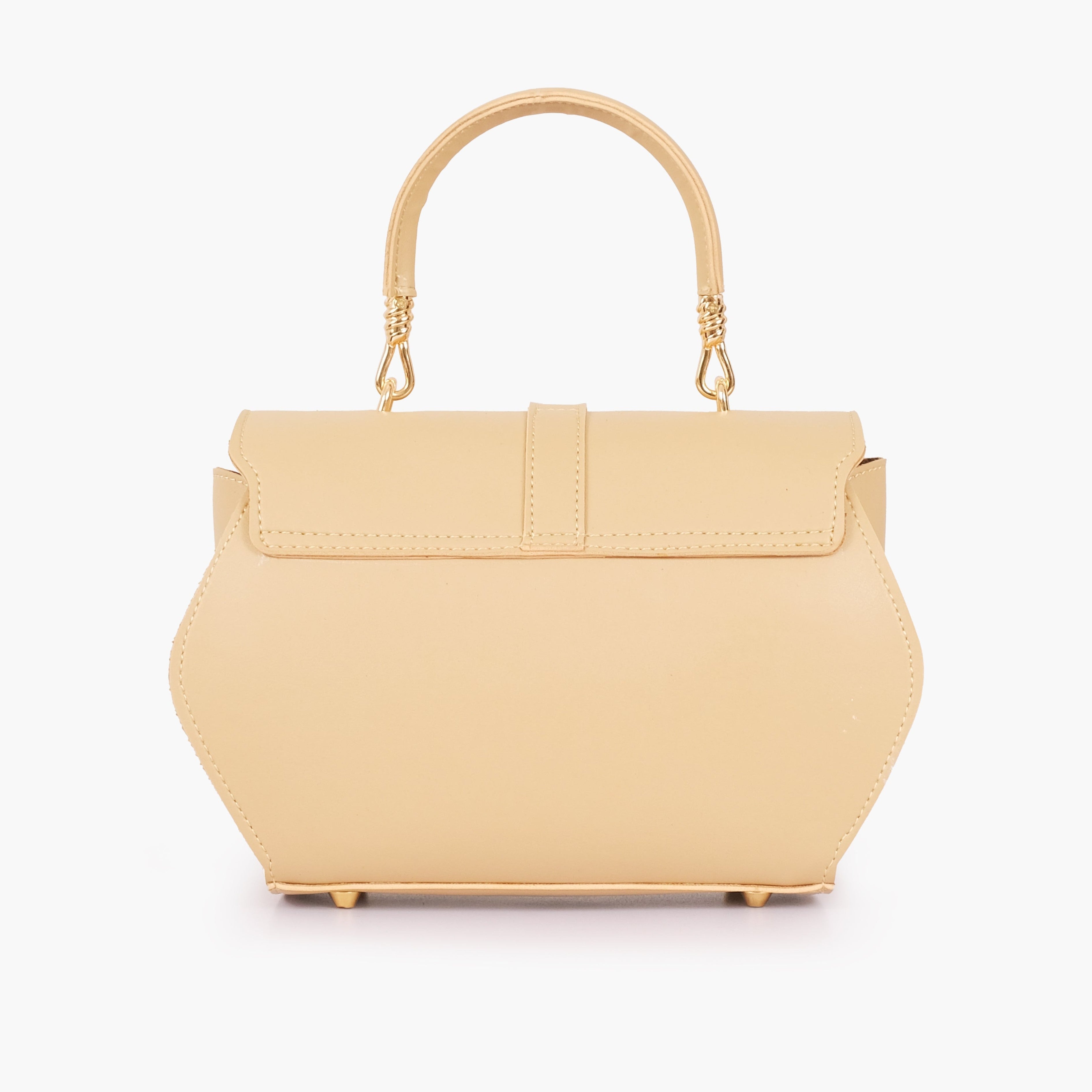 Off-white top-handle hexagon bag