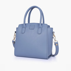 Sky blue top-handle mini handbag