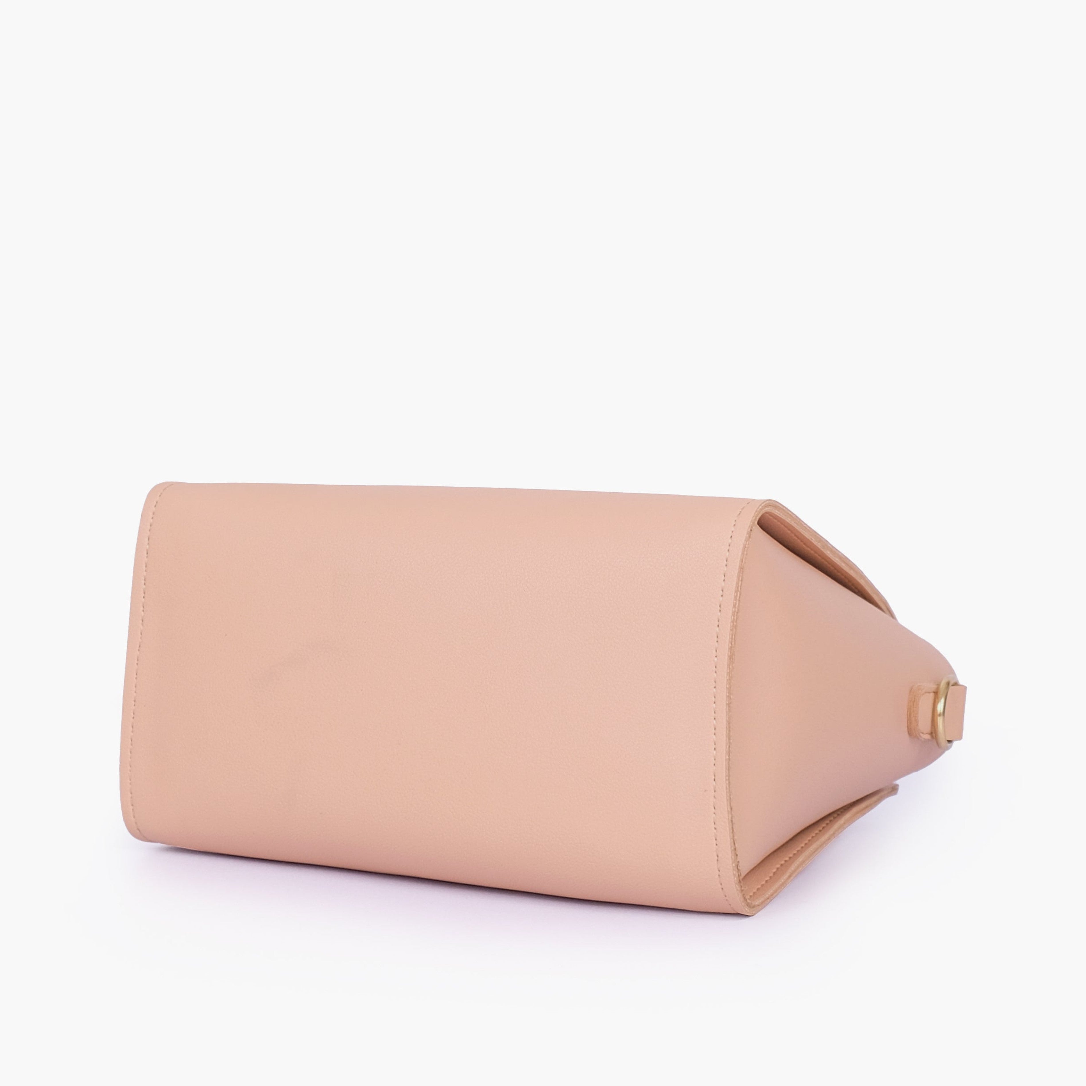 Peach top-handle mini handbag