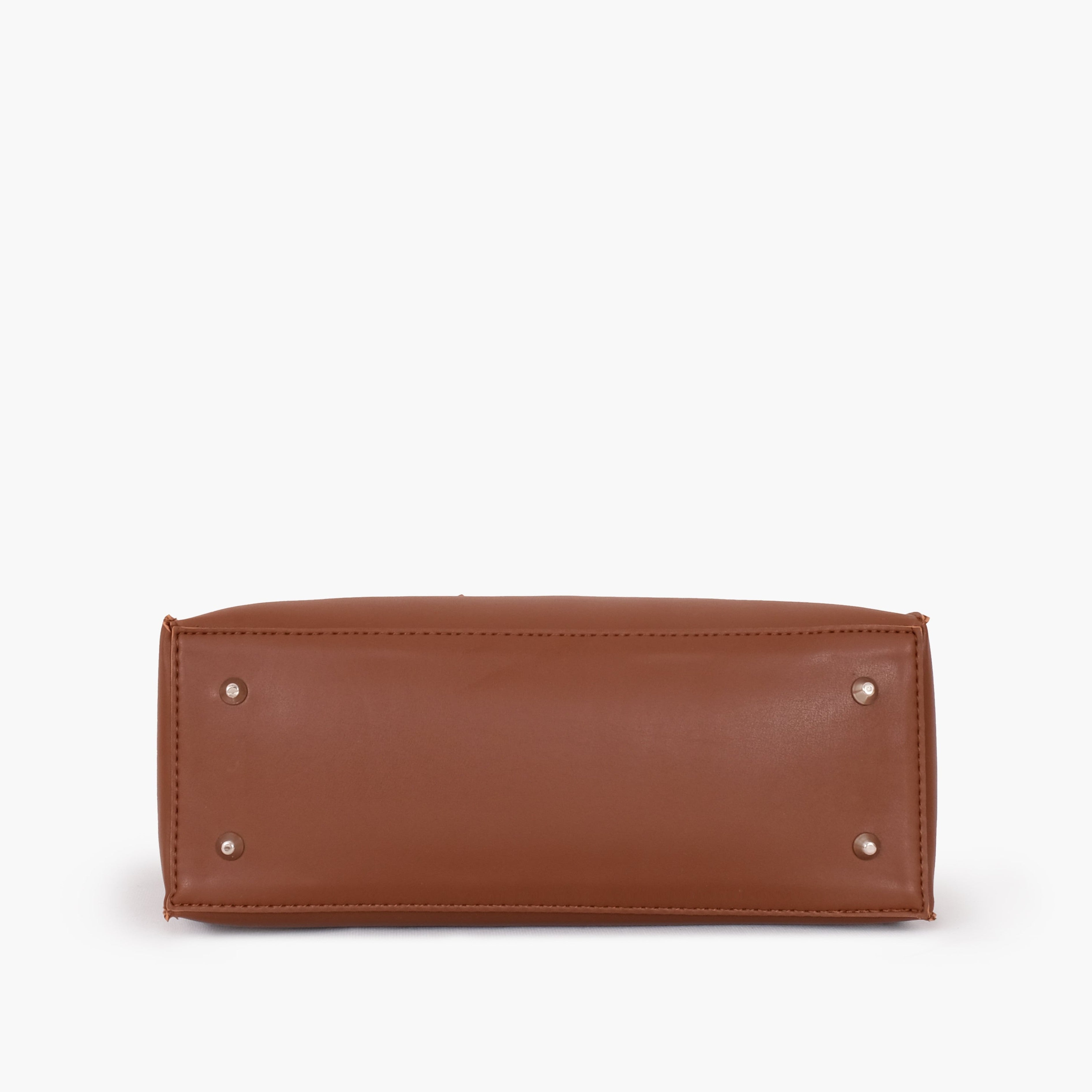 Brown satchel tote bag