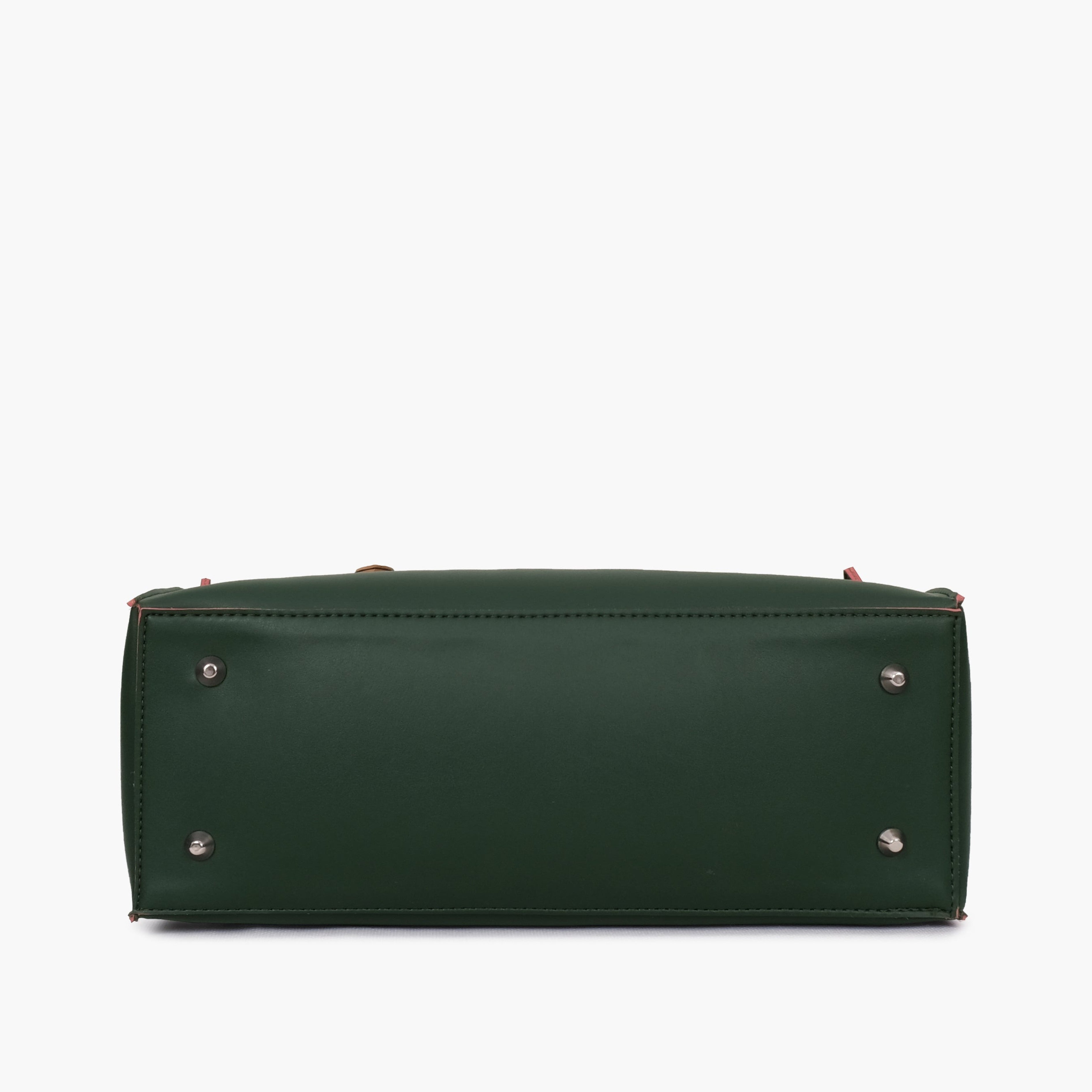 Army green satchel tote bag