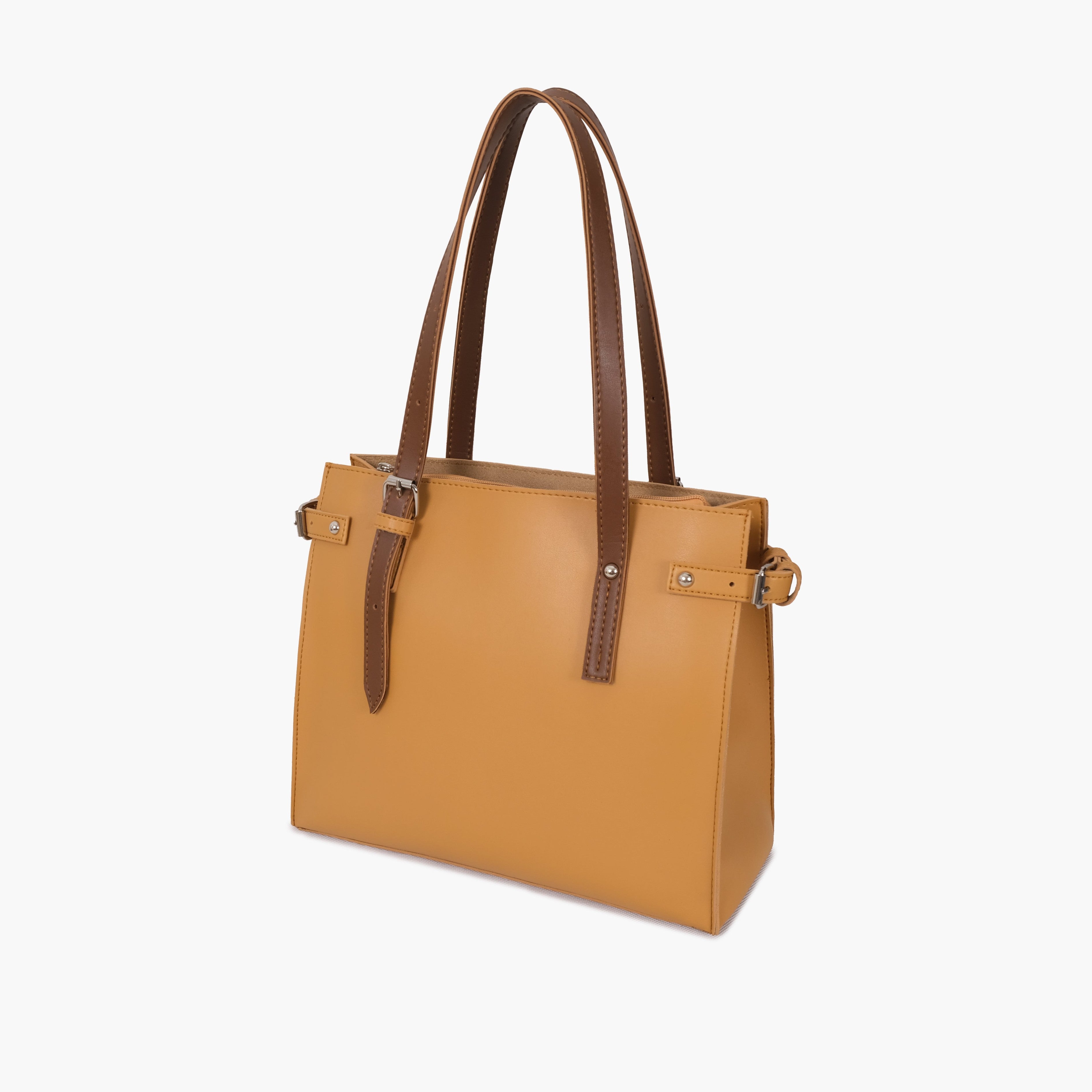 Mustard satchel tote bag