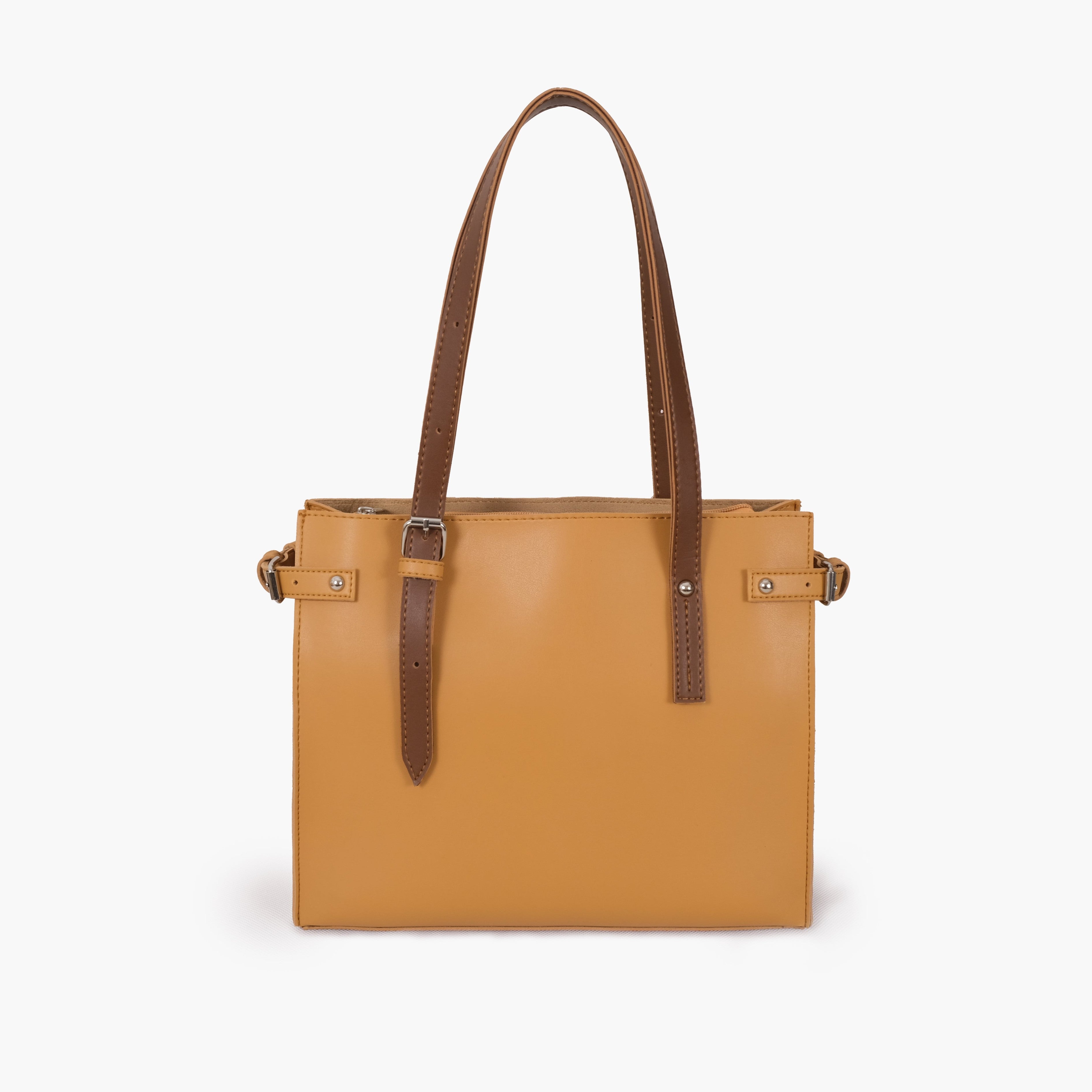 Mustard satchel tote bag