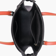 Black satchel tote bag