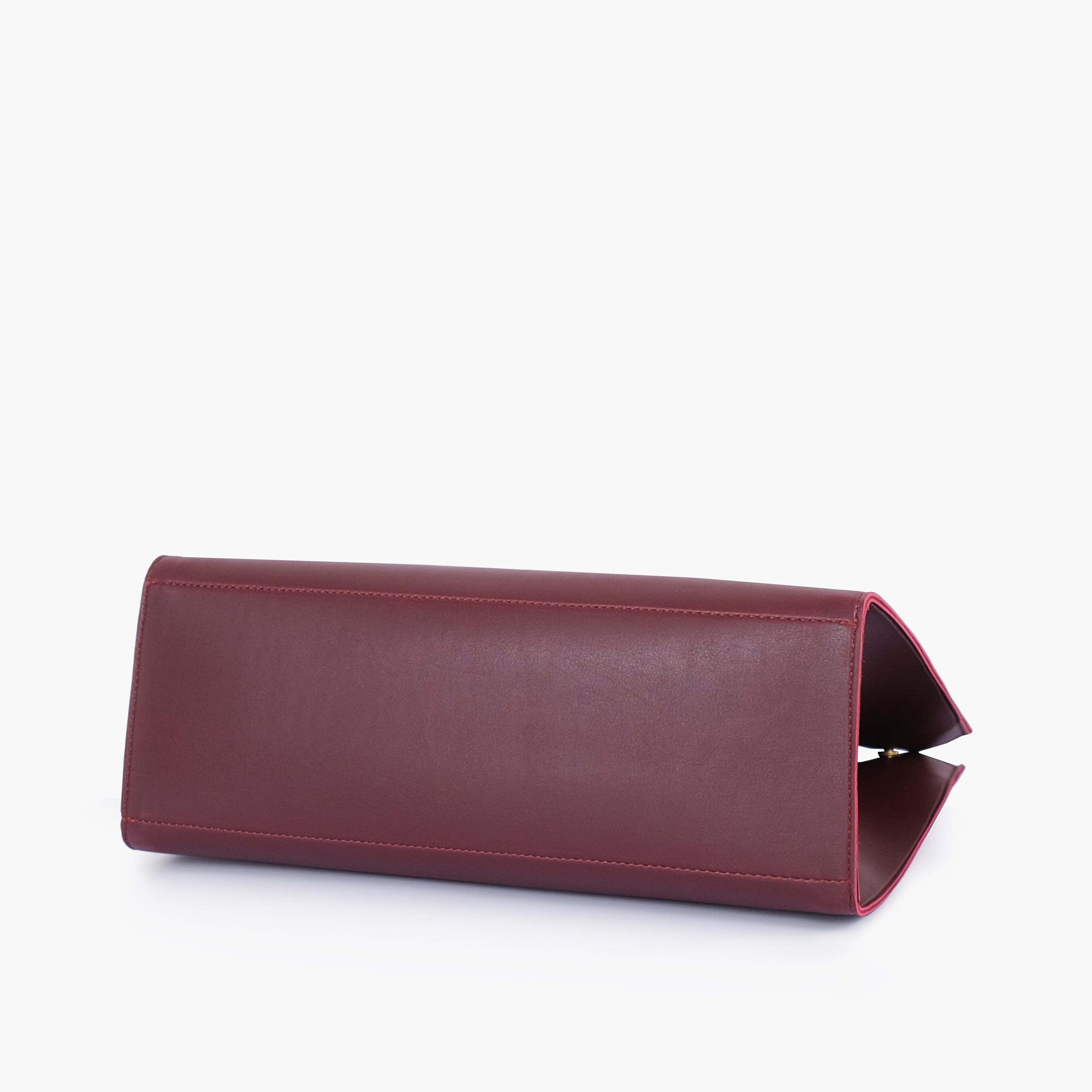 Burgundy signature tote bag