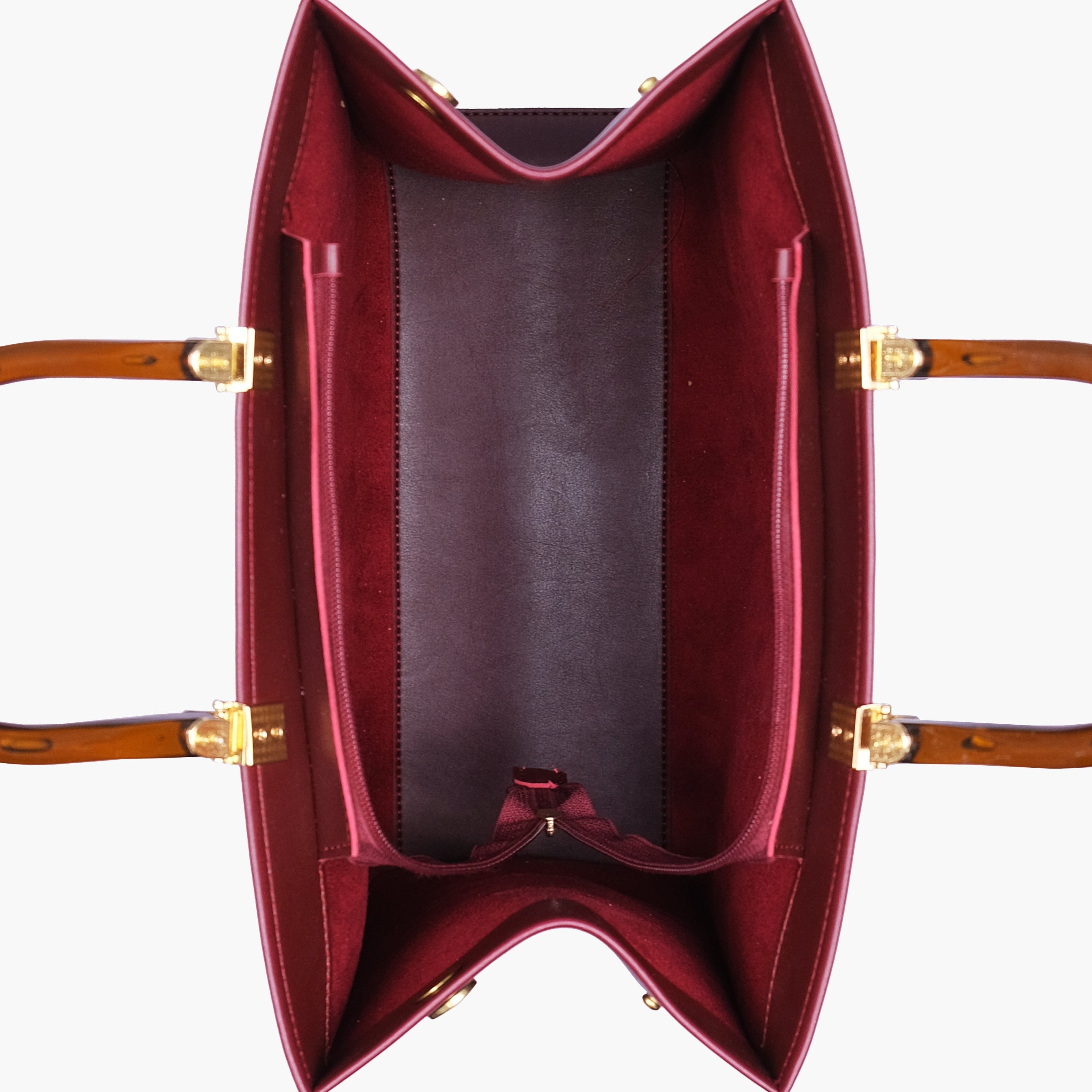 Burgundy signature tote bag