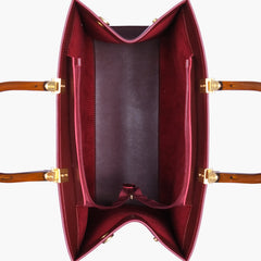 Burgundy signature tote bag