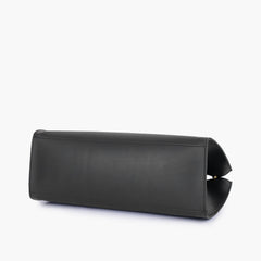 Black signature tote bag