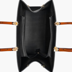 Black signature tote bag