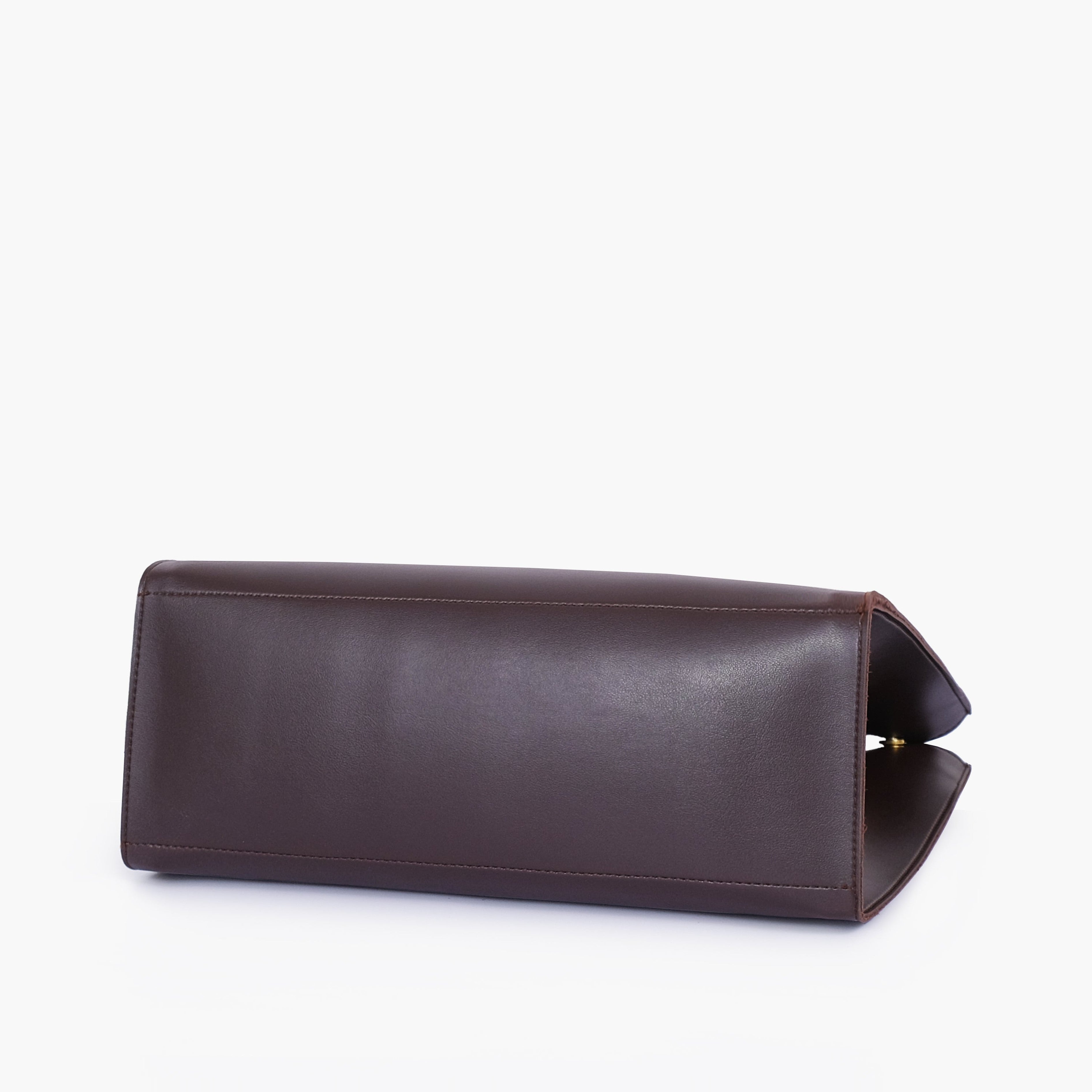 Dark brown signature tote bag