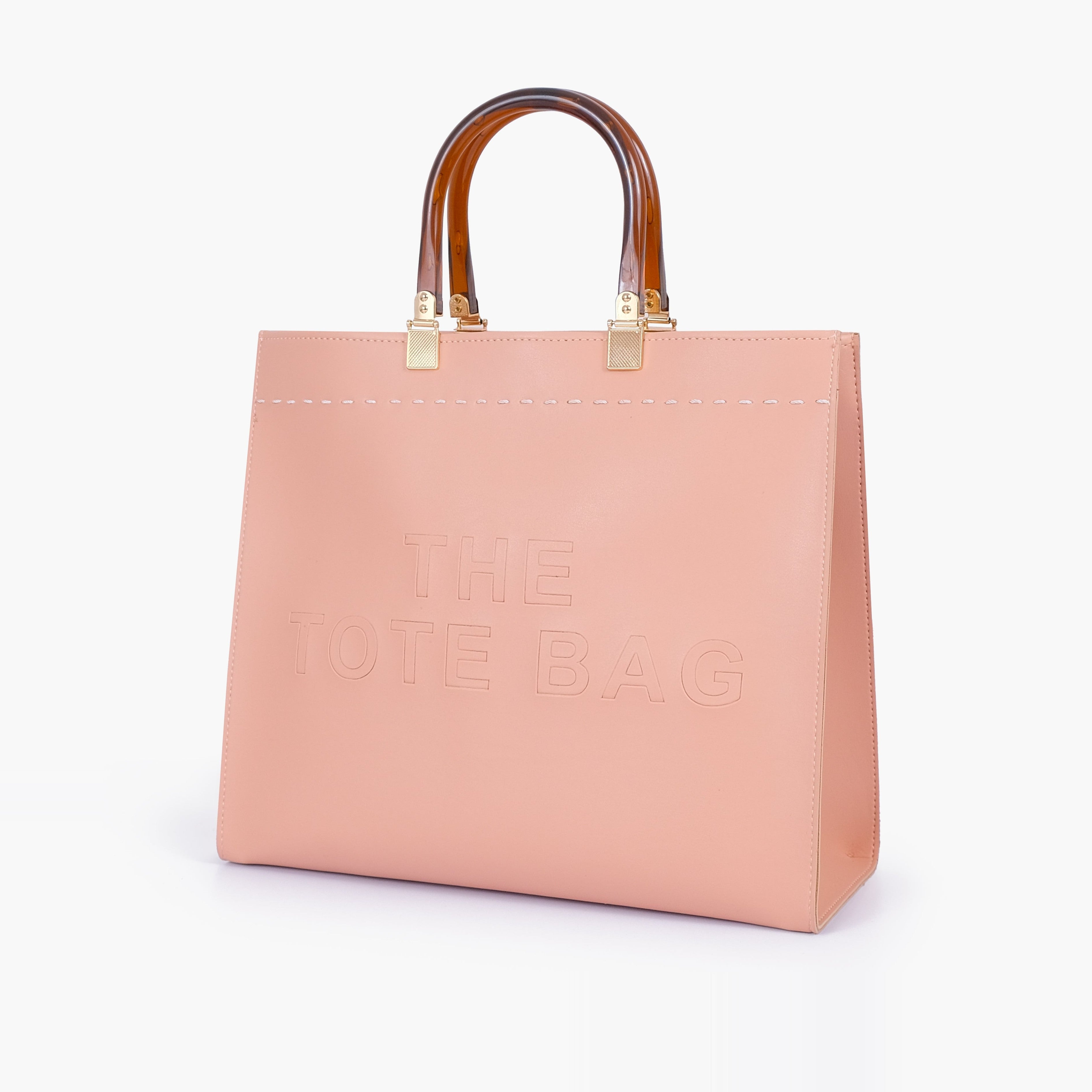 Peach signature tote bag