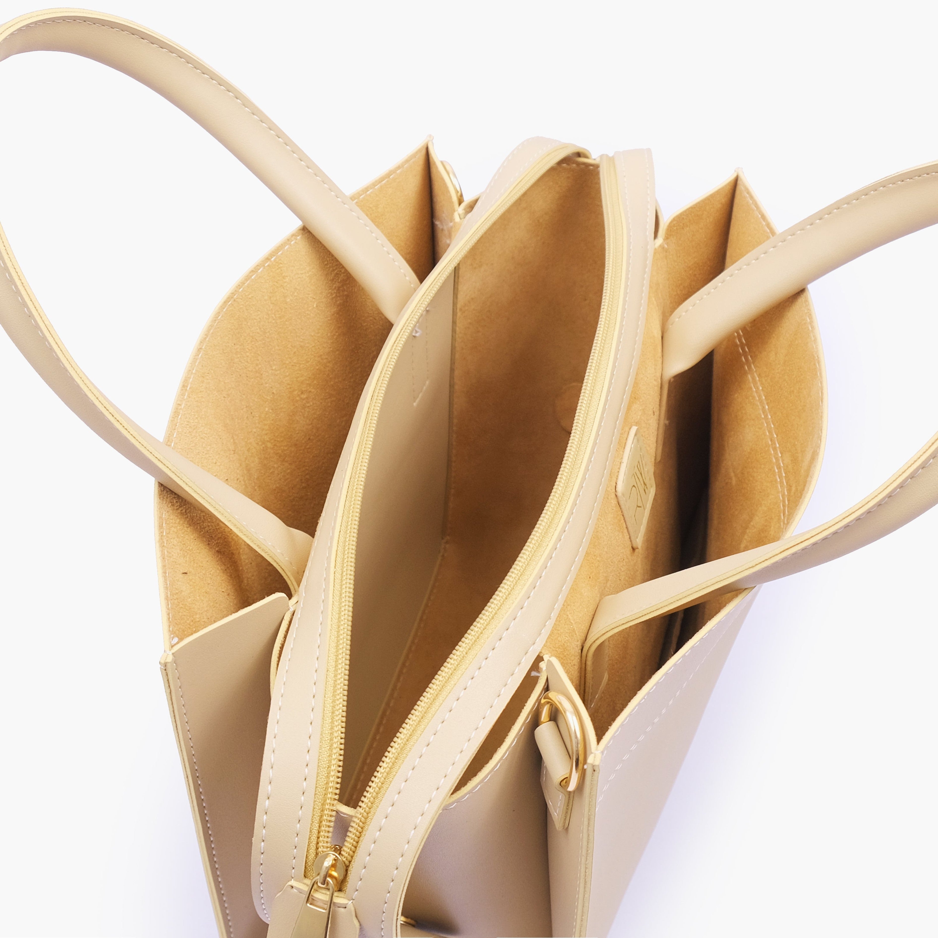 Off-white trapeze top-handle bag