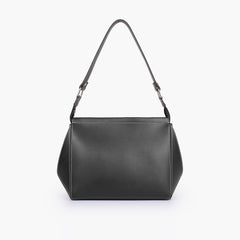 Black suede trio twist handbag