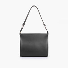Black suede trio twist handbag