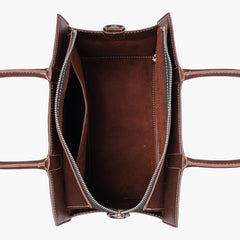 Dark brown suede vintage handbag