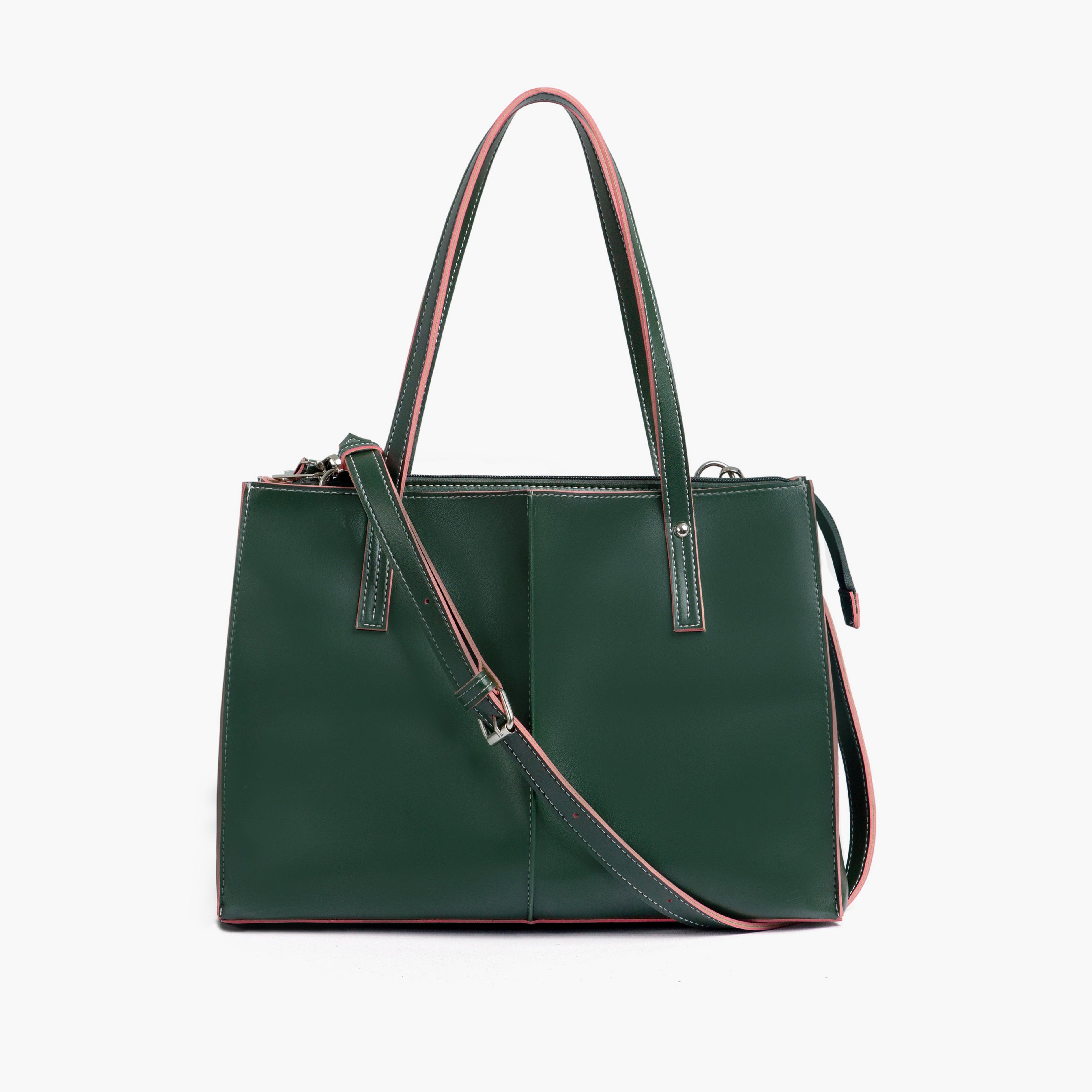 Army green work tote bag