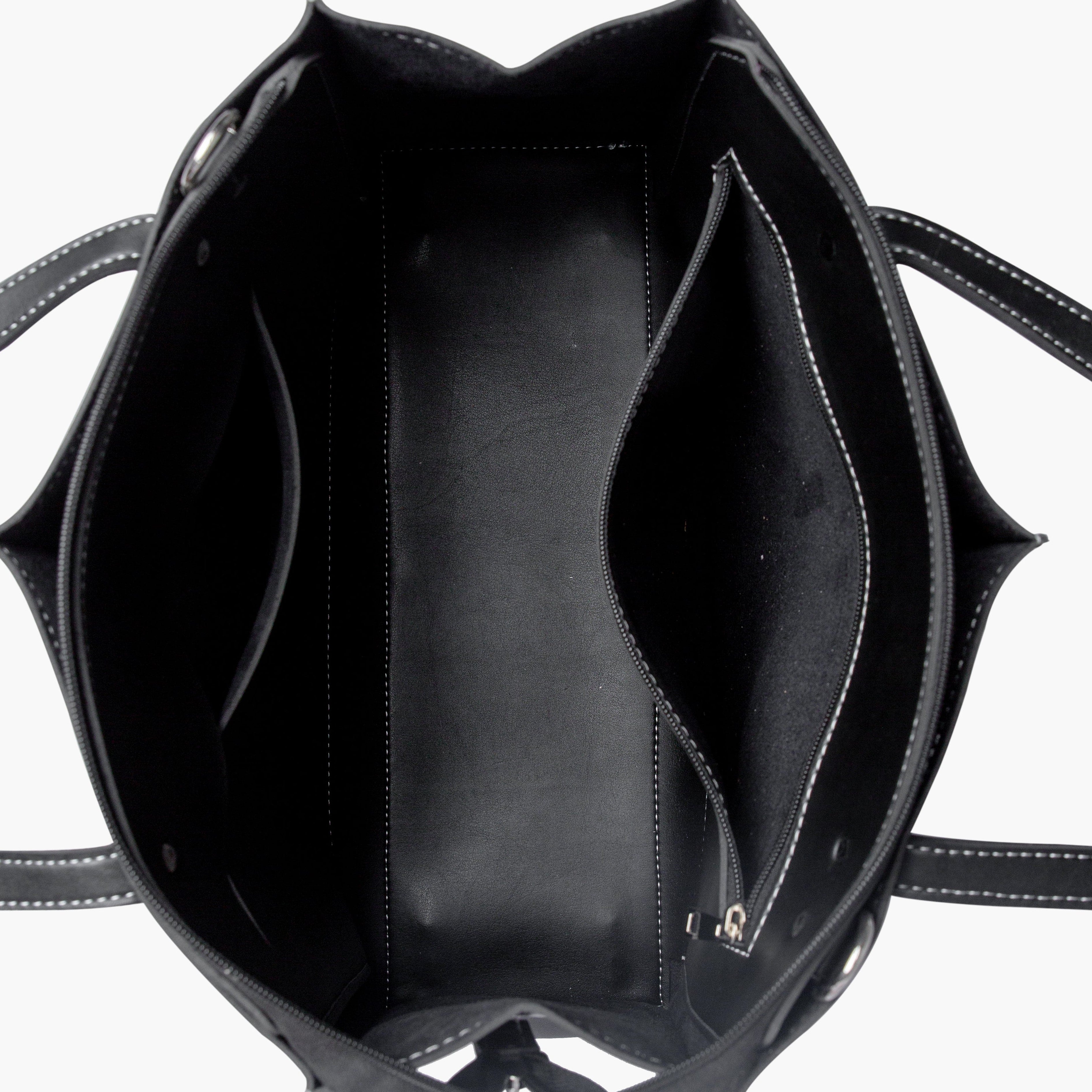 Black work tote bag