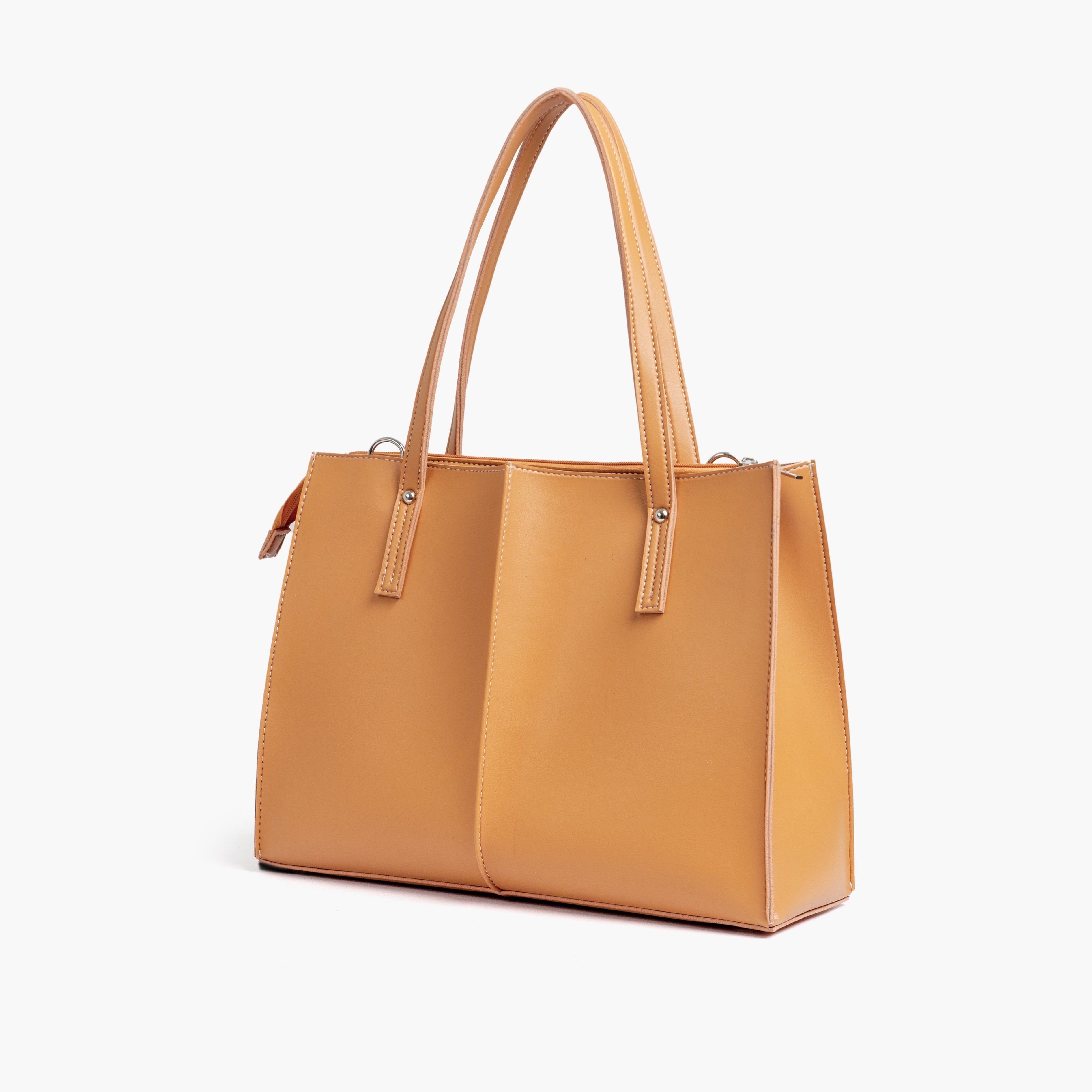 Mustard work tote bag