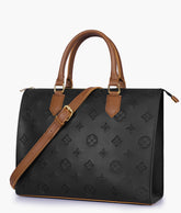 Black and brown on-the-go handbag