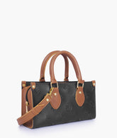 Black and brown on-the-go mini bag