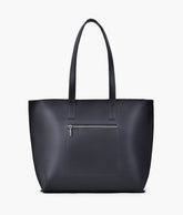 Black long handle tote bag - front