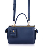 Blue bowling bag with top-handle