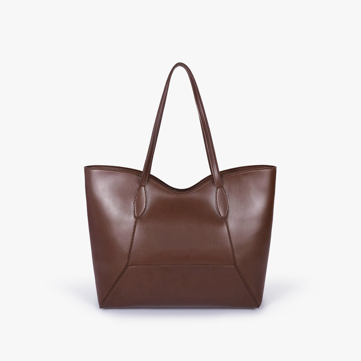 Back view of Brown Arc tote bag