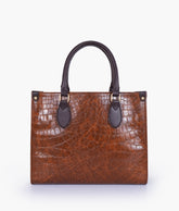 Brown on-the-go crocodile handbag