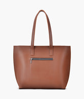 Horse brown long handle tote bag - front