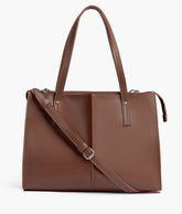 Brown work tote bag