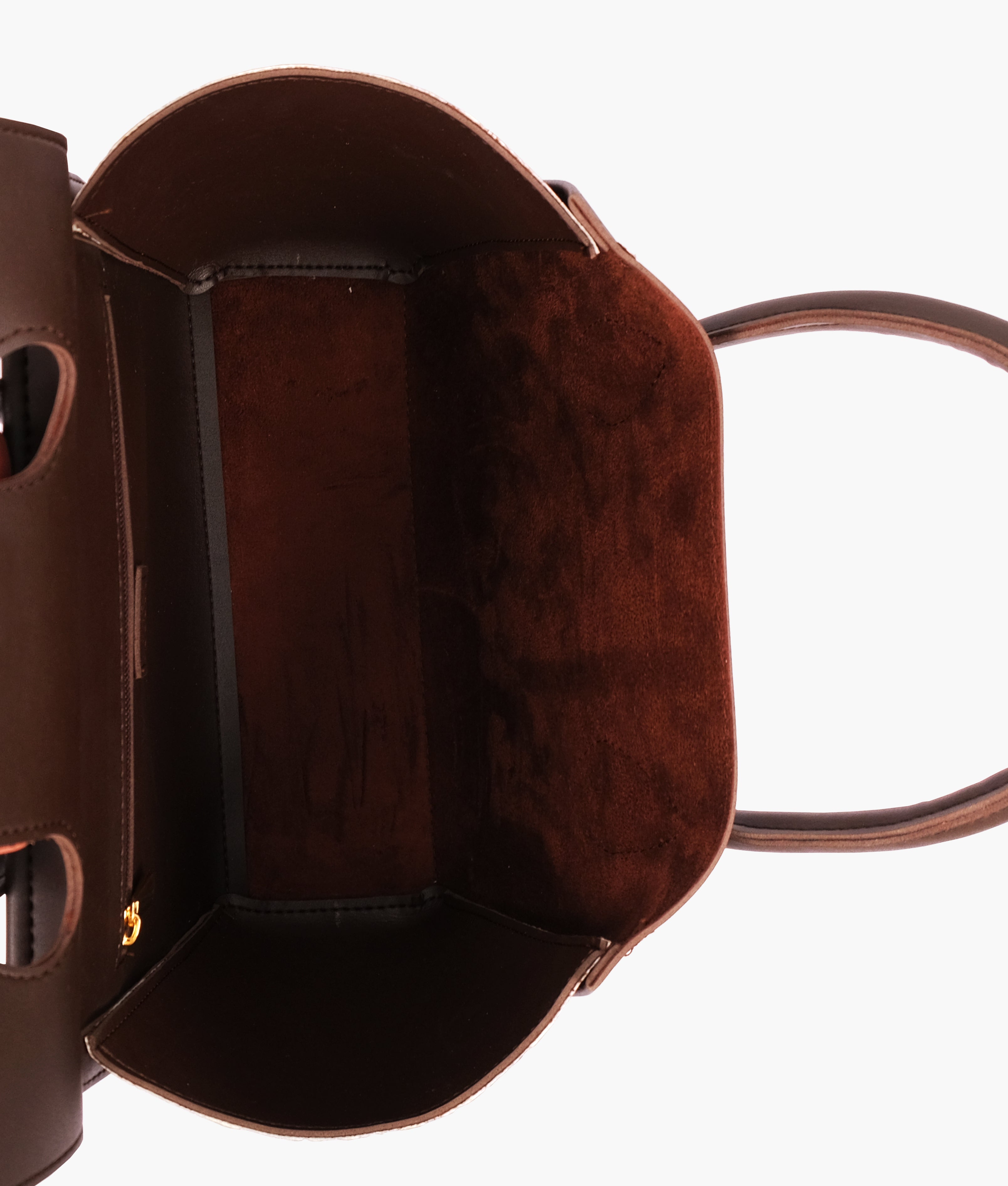 Dark brown trapeze handbag