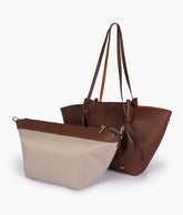 Dark brown everyday wing tote
