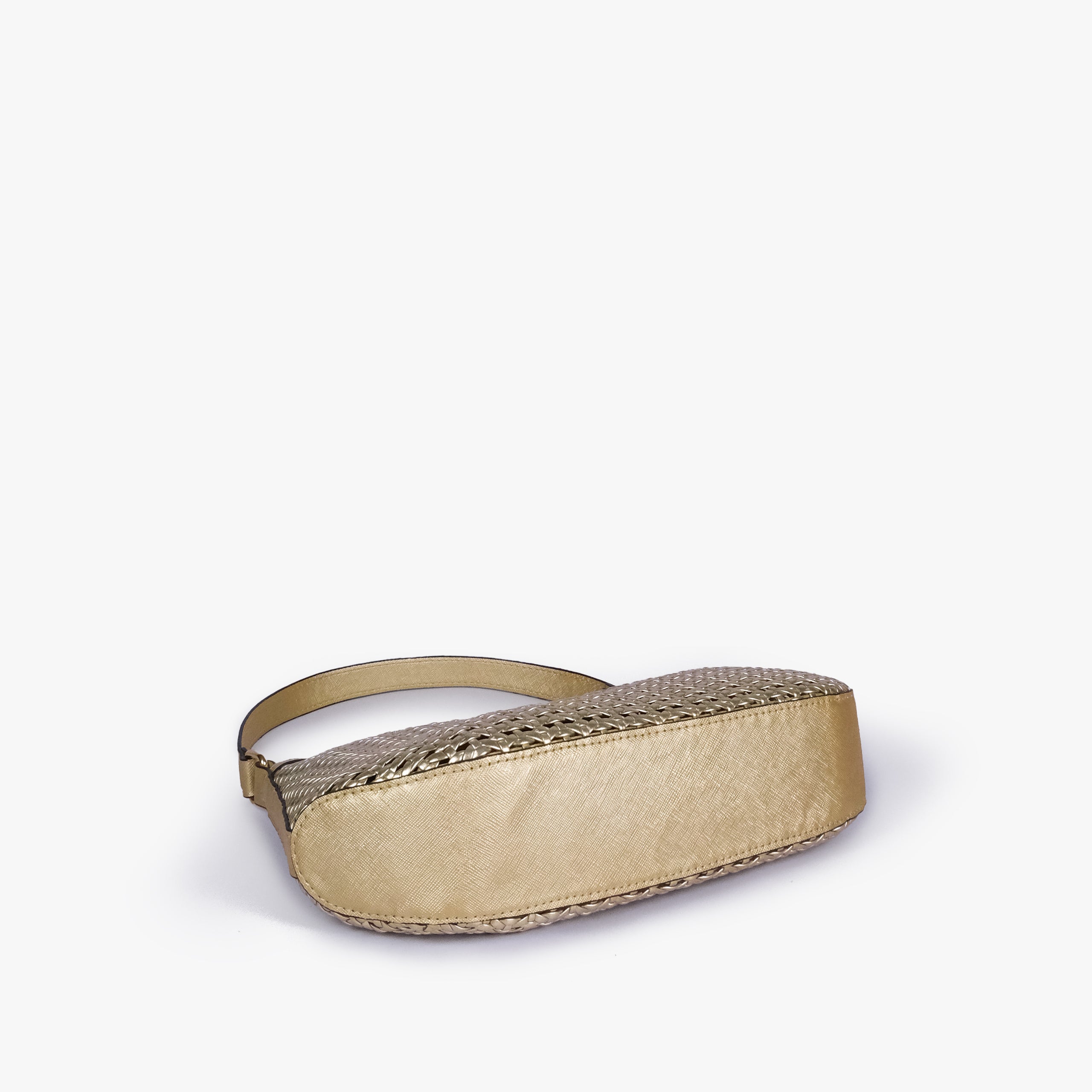 Base of Golden woven shoulder bag