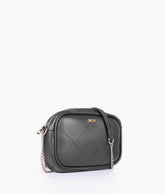 Black mini quilted crossbody bag