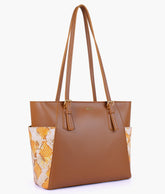 Horse brown double pocket tote